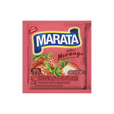 MARATÁ REFRESCO EM PÓ MORANGO CX C/ 15UND DE 25G